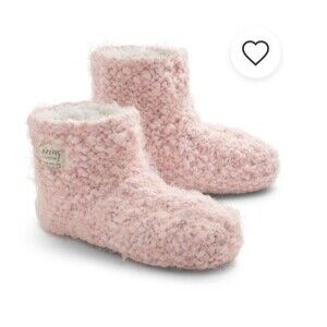 DEMDACO Bootie Slippers Pink Sz M 7-8 Giving Collection NWT Warm Nonslip Sherpa
